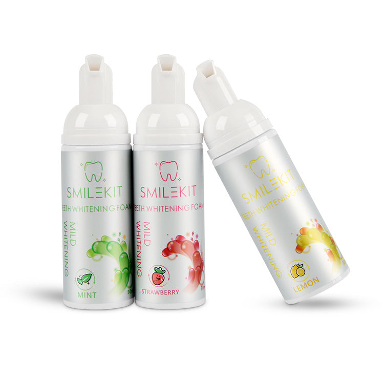 Teeth whitening foam