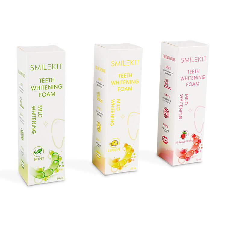 Teeth whitening foam